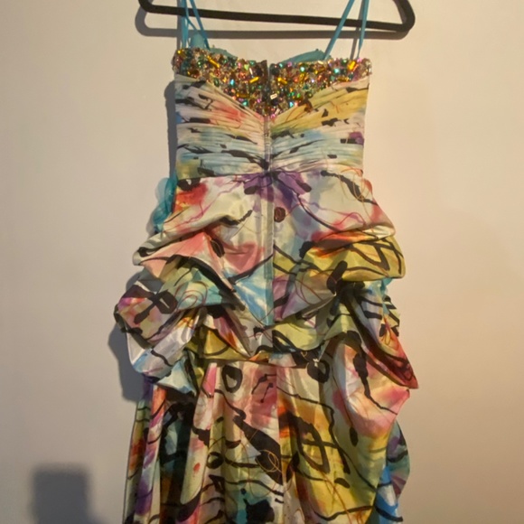 Unique multi colored train prom dress - Picture 9 of 13